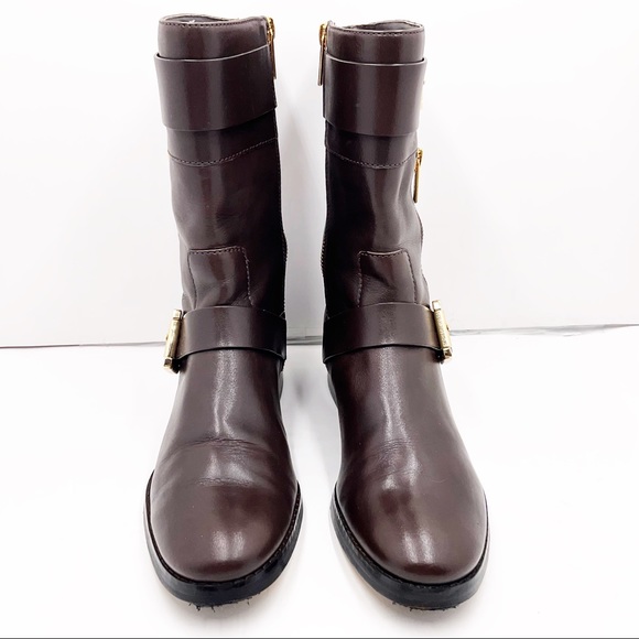 {Michael Kors} Gansevoort Leather Mid-Calf Boot' - Picture 5 of 16
